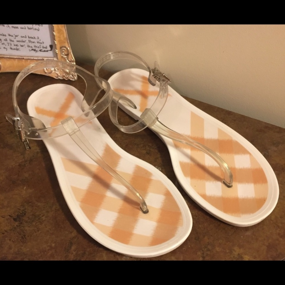 Burberry clear jelly sandals